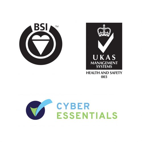 DVV Solutions UKAS BSI Cyber Essentials logos
